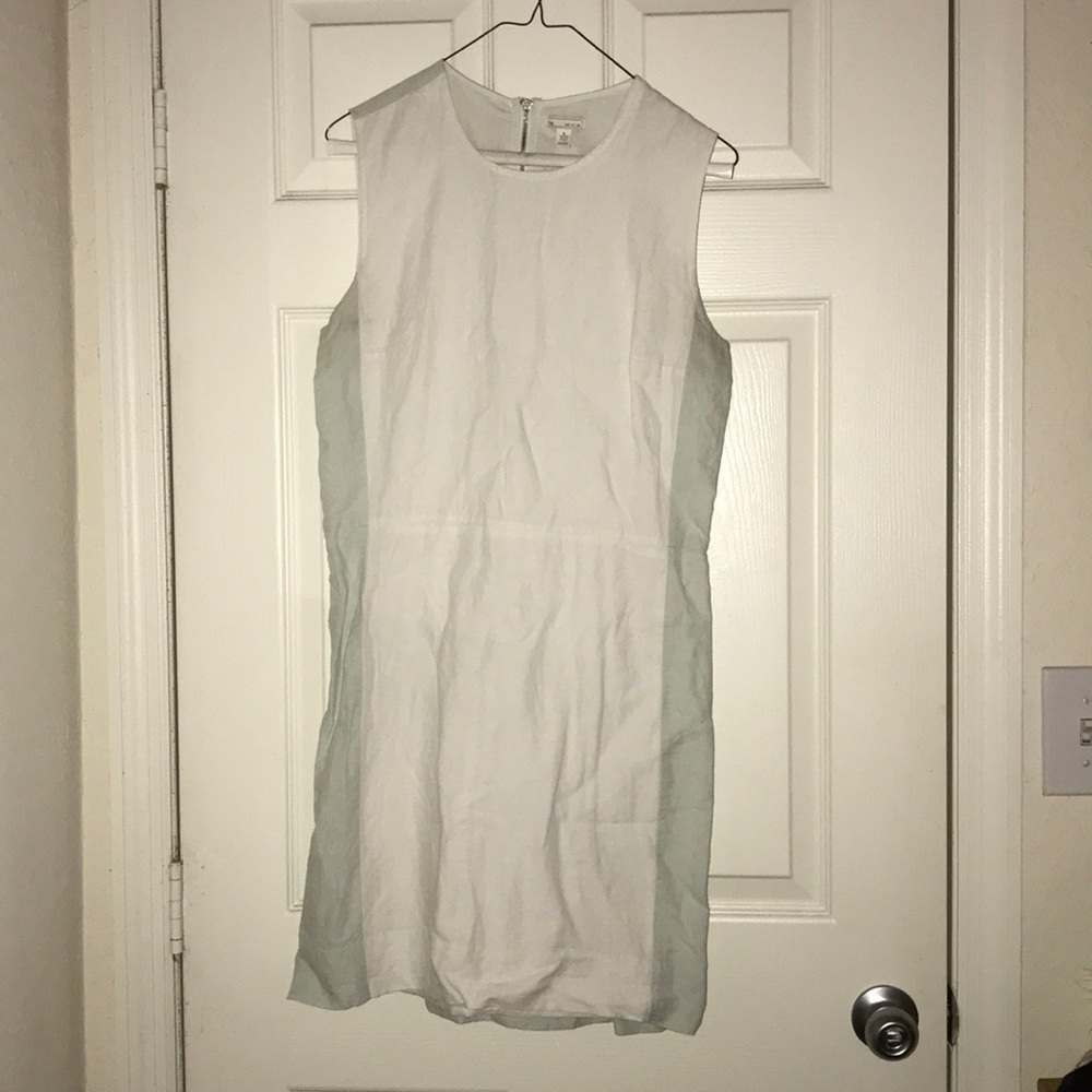 White fitted dress.